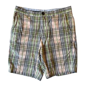 Brooks Brothers Chino Pantalones Cortos 33 Pastel Cuadros Rosa Verde Para Hombres Golf Algodón Preppy - Imagen 1 de 8