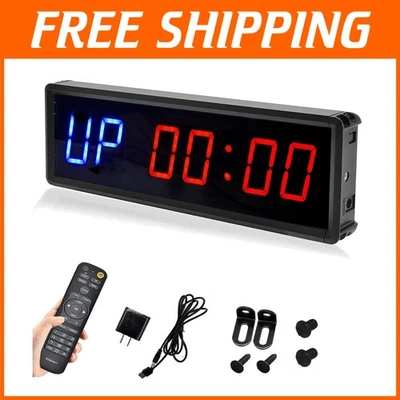 Wireless Remote LED Countdown/Up Clock - Perfect for HIIT and TABATA Workouts - Image 1 of 4