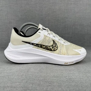 Nike Zoom Winflo Air Zoom Shoes Womens Size 8.5 White Leopard Swoosh DA3056-100 - Picture 1 of 16