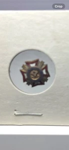 Circa 1940s lapel pin Vintage veterans of Foreign Wars crest logo shield - Picture 1 of 6