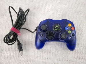Original Xbox S Type Clear Blue Controller with Breakaway Cable Genuine! - Bild 1 von 8
