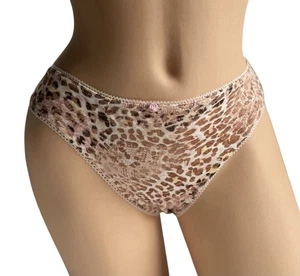 Neu mit Etikett Victoria's Secret Bikinihöschen S Small 100 % Baumwolle Gepard Höschen - Bild 1 von 3