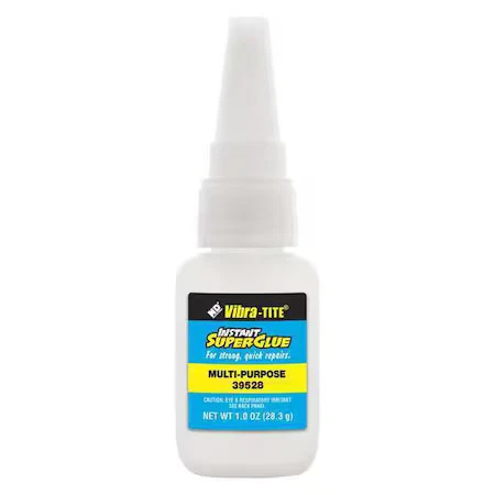 Vibra-Tite 39528 Instant Adhesive, 395 Series, Clear, 1 Fl Oz, Bottle
