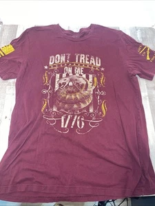 GruntStyle Burgundy Herren T-Shirt Gr. 2XL Don’t Tread On Me - Bild 1 von 6