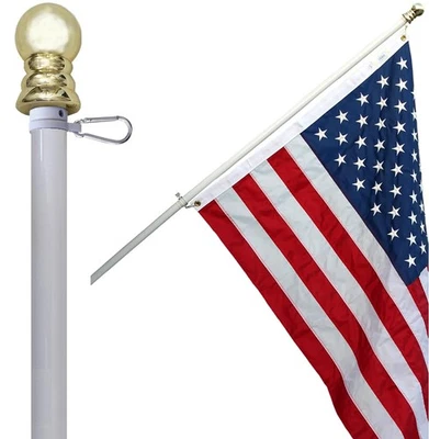 Flag Pole for House - 6 ft Heavy-Duty Aluminum Tangle Free Spinning Flag Pole... - Image 1 of 4