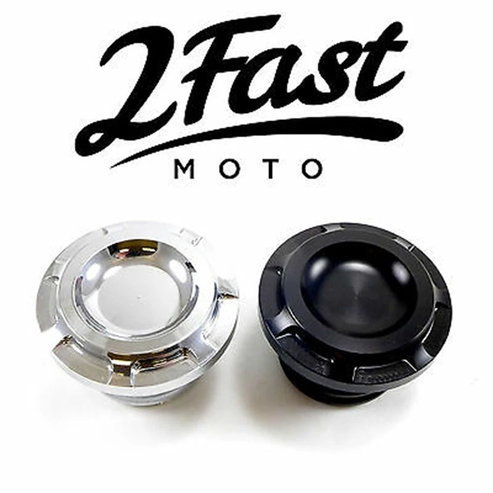 Tapa de gasolina negra sin ventilador FastMoto 2 tornillos para Harley Fatboy 020-103 Foto 1 de 3