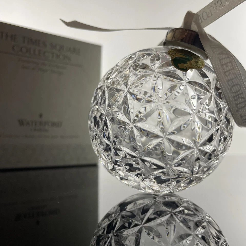 ADORNO BOLA WATERFORD CRISTAL 2000 Millenium Times Square Esperanza para la Abundancia Foto 1 de 4