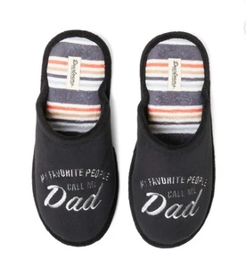 DEARFOAMS Men’s S (7-8) “My Favorite People Call Me Dad” Comfort Scuff Slippers - Picture 1 of 6