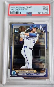 2024 Bowman Draft Jac Caglianone 1st Bowman Chrome PSA 9 MINT - Royals - Picture 1 of 2