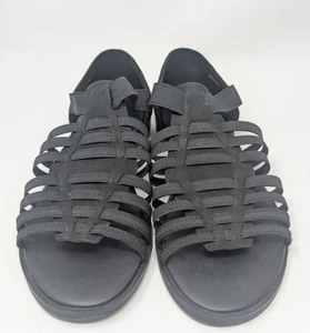 Eileen Fisher Rato Elastic Gladiator Sandals Black Womens Size 7.5 - Picture 1 of 7