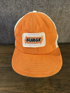 De colección HECHO EN EE. UU. Surge Equipment Sombrero Snapback Camionero Malla Naranja - Imagen 1 de 6