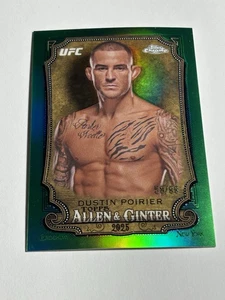 2025 Topps Chrome UFC Dustin Poirier /99 Green Refractor Allen Ginter - Picture 1 of 10