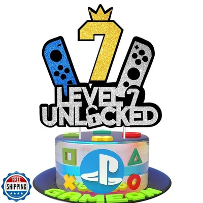 Videojuego de 7º Cumpleaños Cake Topper - Controlador de juego brillante elige para Epic Foto 1 de 4