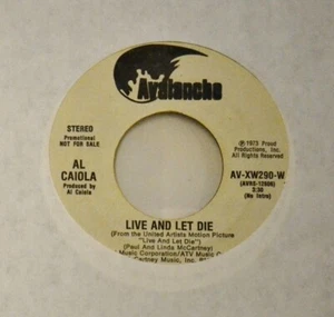 SOUL 45 Al Caiola Avalanche PROMO 290 Live And Let Die - Picture 1 of 1