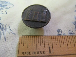 Vtg. WWI US Army Corps of Engineers Colar Disc Screwback - Picture 1 of 4