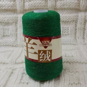 Sale Luxurious Soft 100g Mongolian Pure Cashmere Knitting Cone Yarn Celtic Green - Picture 1 of 17