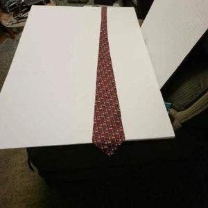 Tommy Hilfiger Herren Krawatte Mehrfarbig Geometrisch 100% Italienische Seide - Bild 1 von 6