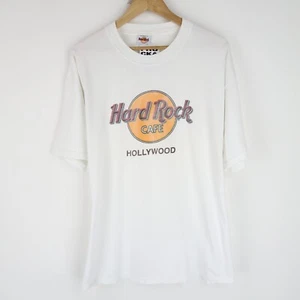 Vintage 90'S Hard rock Hollywood Graphic T-shirt SZ XL (T1905) - Picture 1 of 5