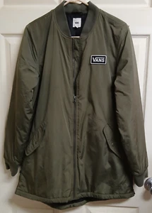 Chaqueta larga de nailon verde para hombre VANS talla mediana - Imagen 1 de 16