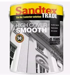 Sandtex Trade High Cover Smooth 5L Etruscan Red Paint - Picture 1 of 6