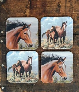 Juego de montañas rusas/4 caballos de campo alto de llanuras altas y altos de James Hautman para legado NUEVO - Imagen 1 de 6
