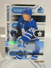 2022-23 SP GAME USED ROOKIE BLUE SIGNATURE AUTO NICK ABRUZZESE RC
