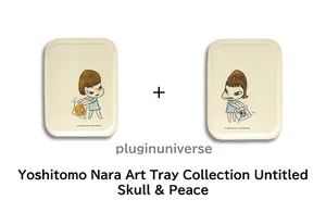 Lote de 2 bandejas artísticas colección Yoshitomo Nara calavera y paz sin título - Imagen 1 de 3
