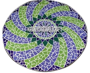 Marmor Beiseite Couchtischplatte Mosaik Lapislazuli Inlay Kunst Möbel Dekor H3963 - Bild 1 von 4
