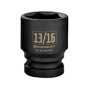 Powerbuilt 3/8 Inch Drive 13/16 Inch Impact Socket - 647451 - Picture 1 of 5