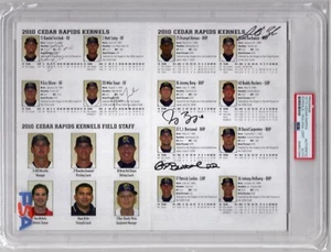 RARE 2010 Cedar Rapids Single-A Program Vintage Mike Trout Signed Autograph PSA - Picture 1 of 7