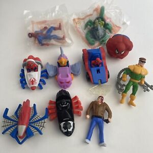 McDonalds 1990’s Spider-Man Happy Meal Toys Lot Of 10