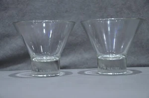 2x Malibu Martini Engraved Cocktail Glass Tiki Bar Pub Brand New 20cl 200ml - Picture 1 of 5