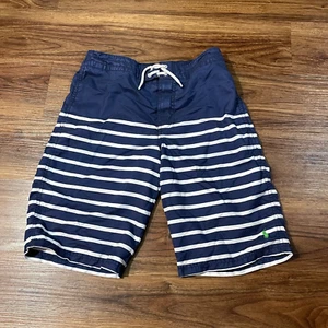 Polo Ralph Lauren Swim Trunks Shorts Youth Navy Blue Striped Boys Large 14-16 - Picture 1 of 8