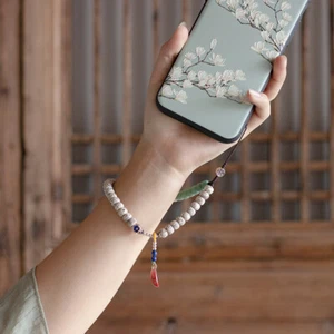 Tassel Wrist Lanyard Phone Hanging Rope Phone Wrist Strap Beads - Zdjęcie 1 z 12
