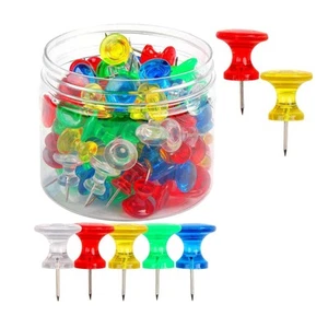 Giant Push Pins 100-Pack Thumbtacks for Cork Board Bulletin Board with6510 - Picture 1 of 7