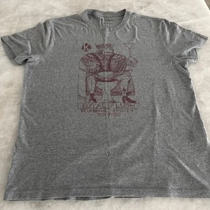 Lucky Brand T Shirt Mens “M” Royal Rush Plumbing Services Gray Heather Soft Tee - Picture 1 of 11