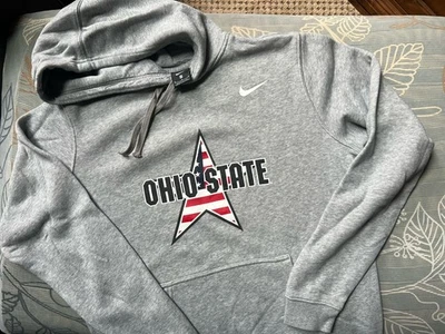 Sudadera con capucha gris Nike Ohio State para hombre manga media larga Foto 1 de 4