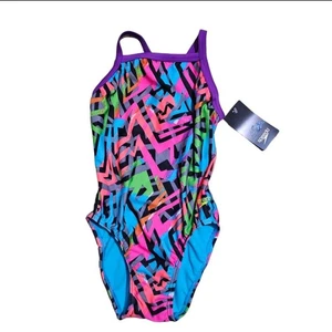 SPEEDO Flipturns Propel Back Prolt Performance Training Swimsuit girls size 7-8 - Picture 1 of 5