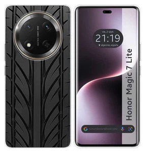 Custodia In Silicone Per Huawei Honor Magic 7 Lite 5G Design Pneumatico Disegni - Foto 1 di 1