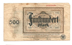 500 MARK VG EMERGENCY ISSUED NOTE FROM GERMANY/DORTMUND 1922 - Picture 1 of 2
