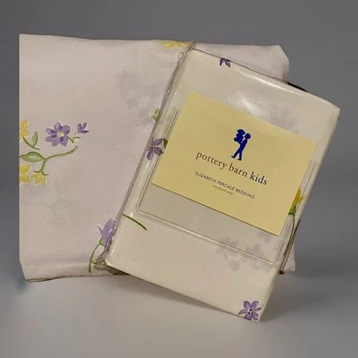 NUEVO CON ETIQUETAS ALFARERÍA GRANERO NIÑOS Elizabeth Floral Doble EDREDÓN Y FUNDA REVERSIBLE PÚRPURA BLANCO Foto 1 de 4