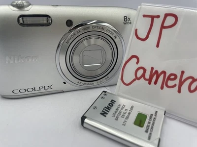 LEGGI ottima fotocamera digitale Nikon COOLPIX S3600 argento 20MP 8x zoom 2273 - Immagine 1 di 4