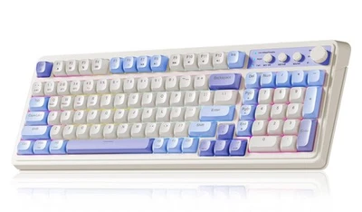 99 Key Keyboard, Tri-Mode Bluetooth/2.4GHz/USB-C Cute Creamy Gaming Keyboard ... - Image 1 of 4