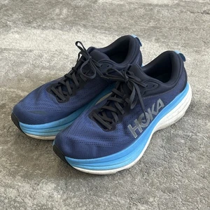 Hoka One Hoka Bondi 8 Shoes Mens 12 D Running Athletic Sneakers Blue - Picture 1 of 14