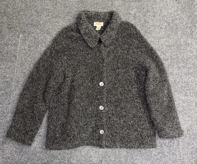 Cárdigan Talbots Medium Petite Boucle Mezcla de Lana Botones Gris Hecho en Italia Foto 1 de 4
