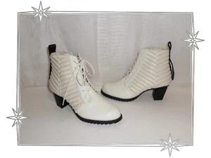 Bottines à Lacets Fantaisies Crème Cuir et Toile United Nude Pointure 38 - Foto 1 di 11