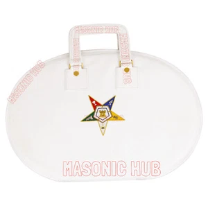 Handgefertigtes Freimaurer OES Kette Kragen Etui weich gepolstertes Futter mit handgefertigtem Logo - Bild 1 von 7