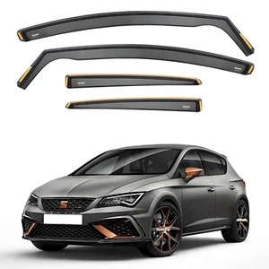 ISPEED Wind Deflectors for Seat Leon MK3 2012-2020 5-Door Hatchback 4pc Set - Picture 1 of 10