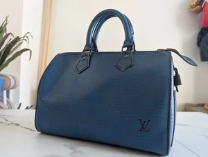 LOUIS VUITTON Epi Speedy 25 Hand Bag Toledo Blue M43015 LV Auth 250619 - Picture 1 of 24