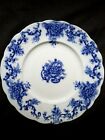Antique Royal Semi Porcelain Blue & White Ceramic Plate "Martha" 9.75 Inches